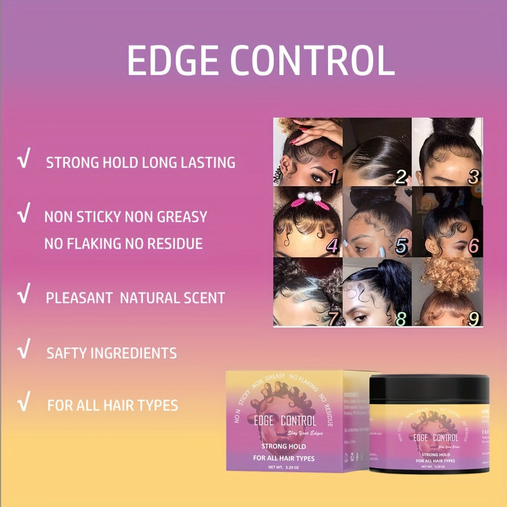 Edge Control Strong Hold Hair Non-Greasy Slay Edge Smoother Hair Styling Wax